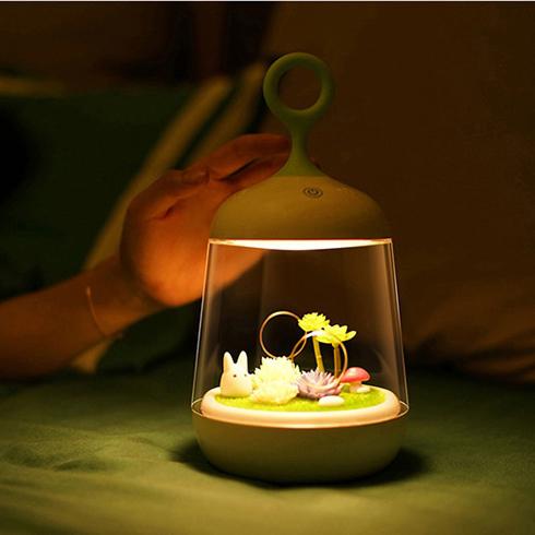 情人节生日送女友闺蜜小孩礼物 创意圣诞微景观小夜灯  刻字