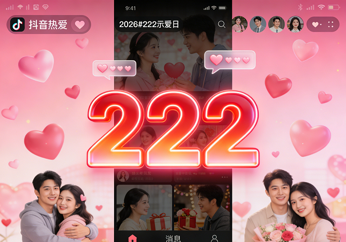 2026#222示爱日 抖音热点数据及效应解析